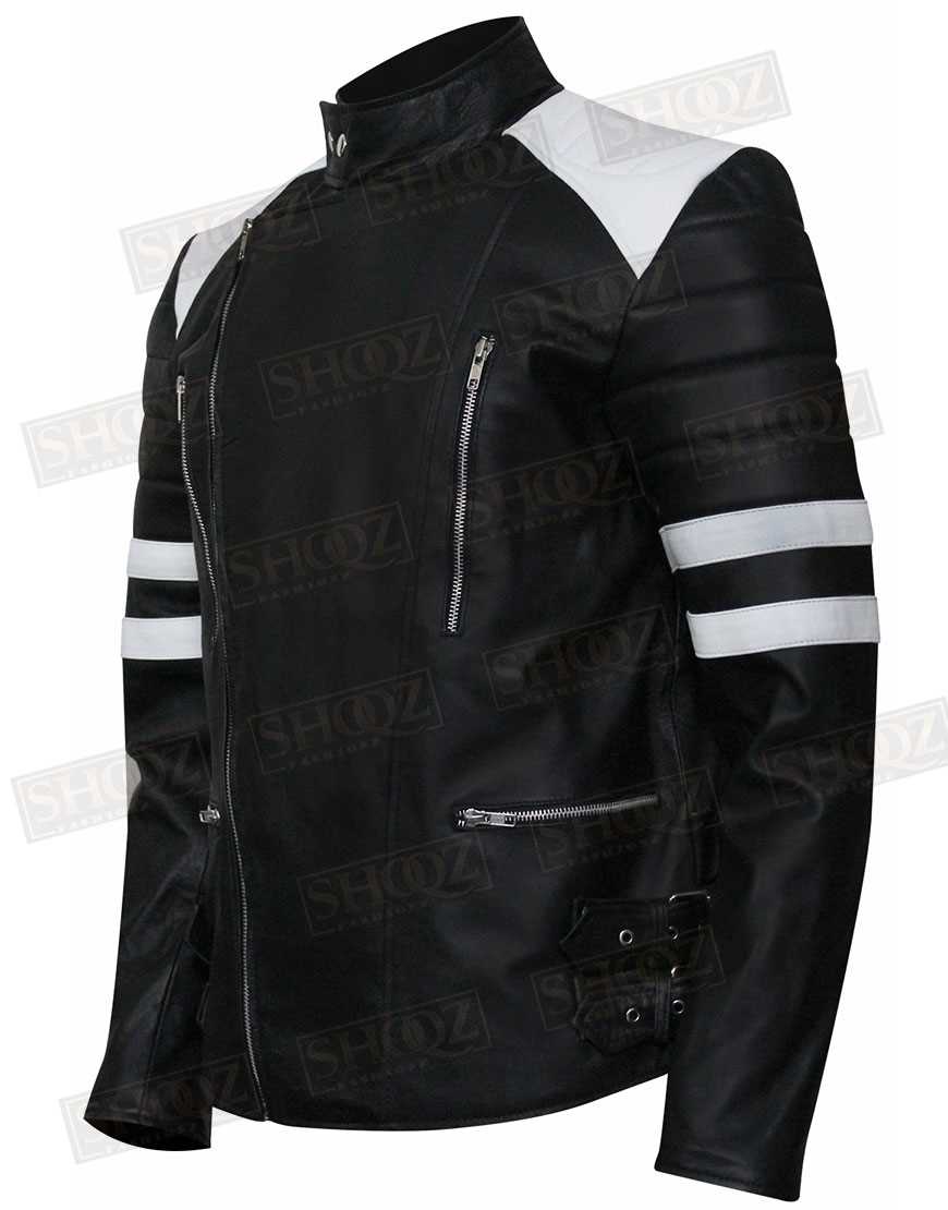 The Infiltrator Robert Mazur (Bryan Cranston) Stripes Biker Jacket The Infiltrator Robert Mazur (Bryan Cranston) Stripes Biker Jacket